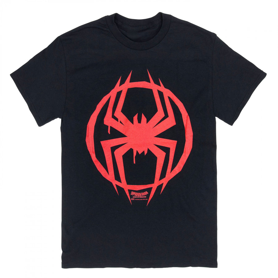 Miles Morales Paint Drip Logo T-Shirt Image 1