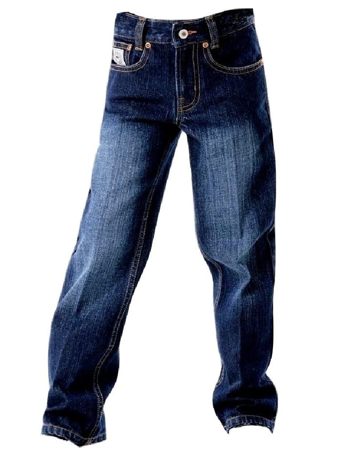 Cinch Western Denim Jeans Boys White Label Dark Stonewash MB12882002 Image 1