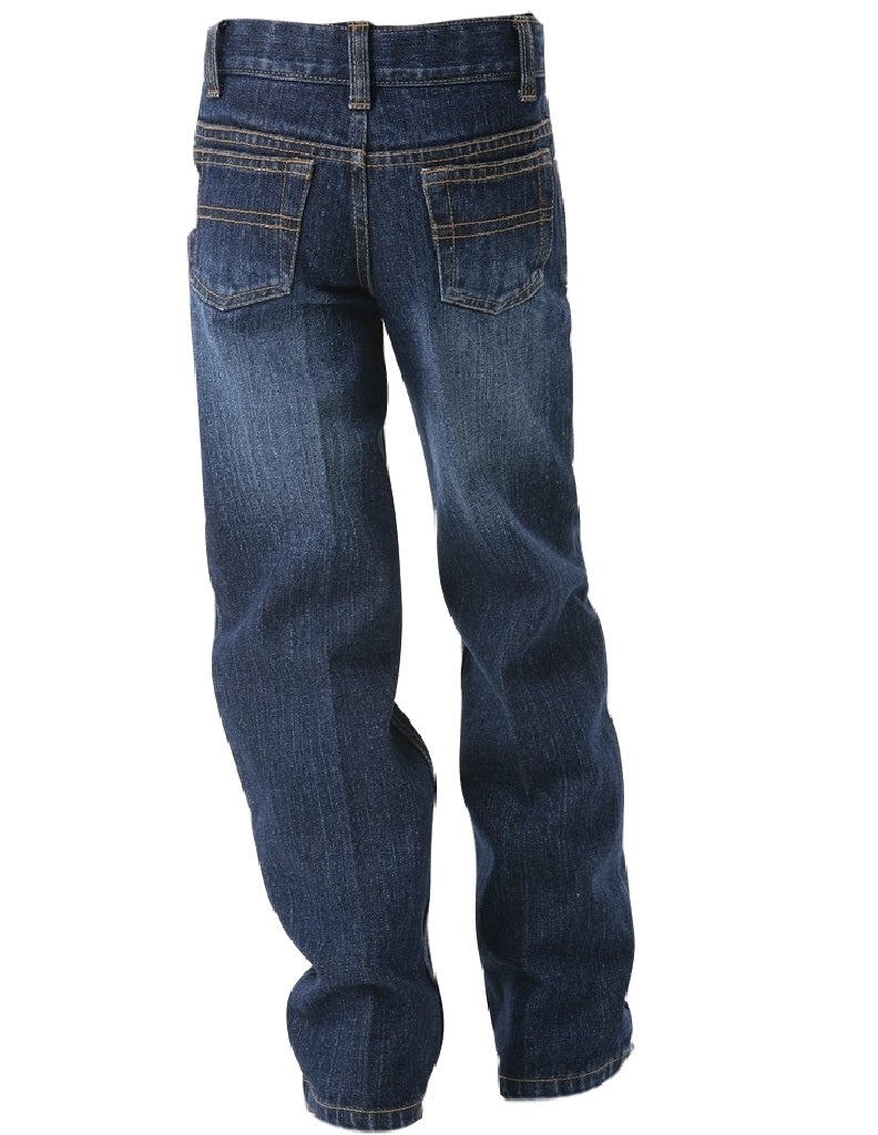 Cinch Western Denim Jeans Boys White Label Dark Stonewash MB12882002 Image 2