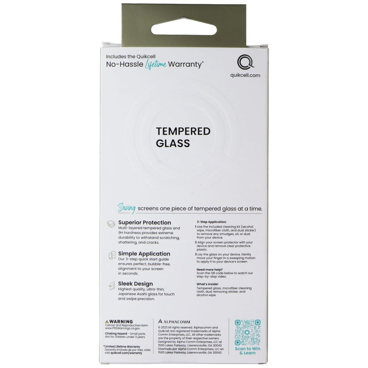 Quikcell Tempered Glass Screen Protector for Apple iPhone 15 Image 2