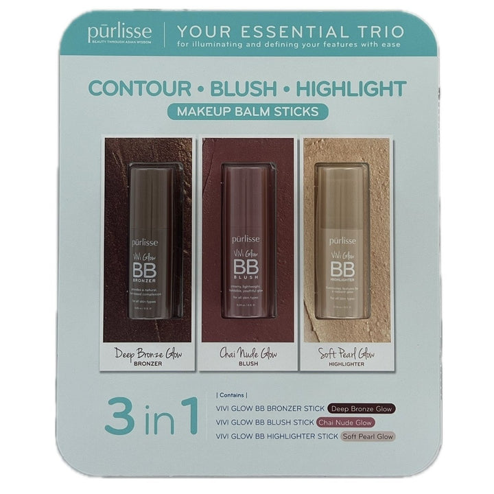 Purlisse Essential Trio Makeup Balm Sticks 0.28 Ounce (Pack of 3) Image 4