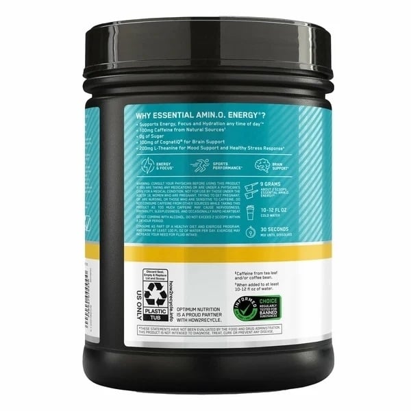 Optimum Nutrition Essential Amino Energy + Electrolytes Tiki Twist 1.42 Pounds Image 3