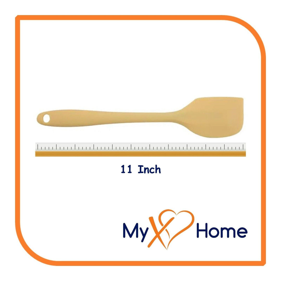 11" Pastel / Nordic Yellow Silicone Spatula by MyXOHome (1 2 4 or 6 Spatulas) Image 4