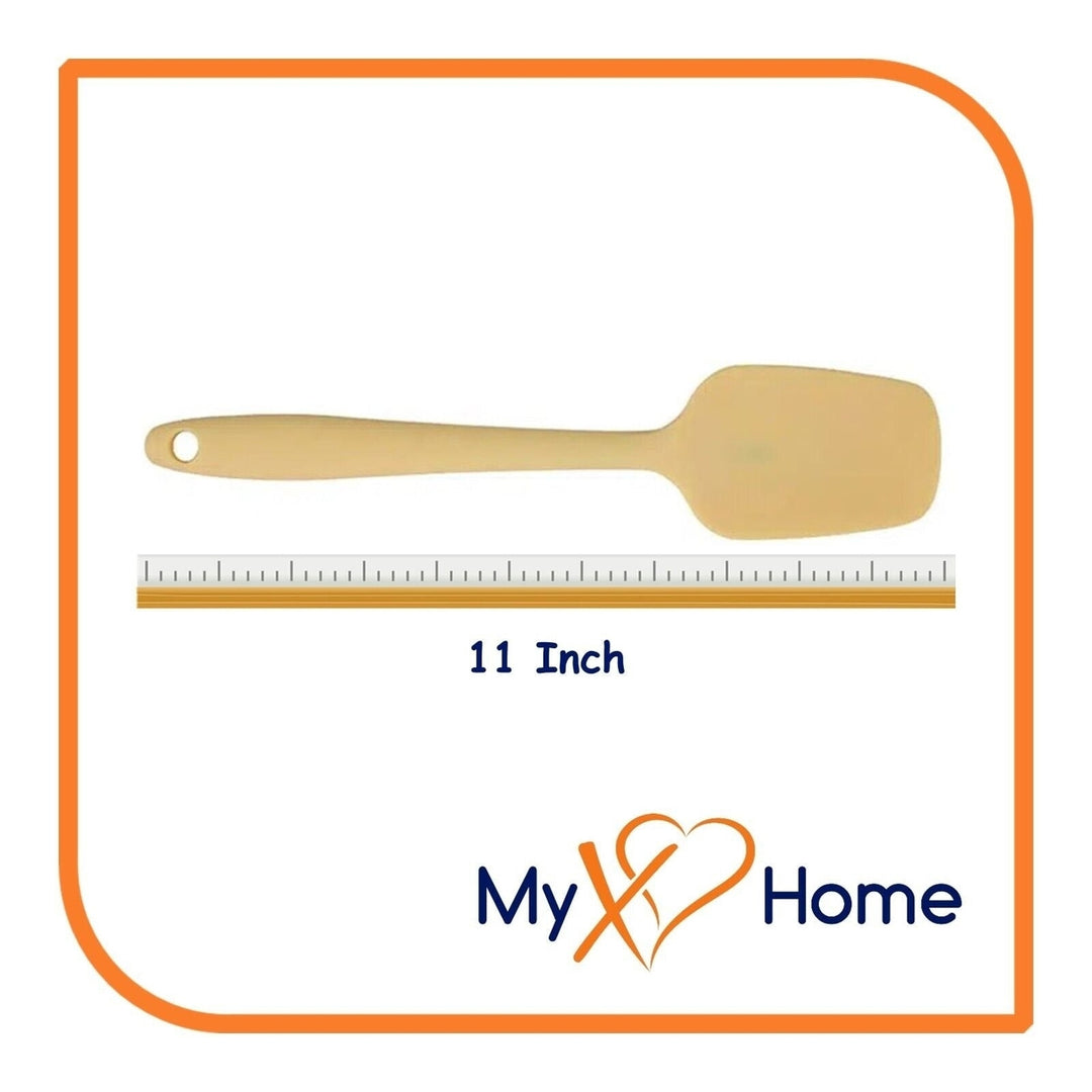 11" Pastel Yellow Silicone Spoon/Spatula 1 Tool w/ 2 Uses (1 2 4 or 6 Tools) Image 7