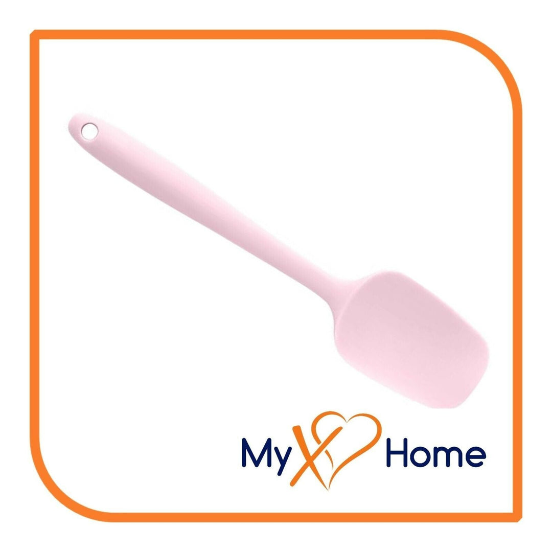 11" Pink Silicone Spoon/Spatula 1 Tool w/ 2 Uses (1 2 4 or 6 Tools) Image 4