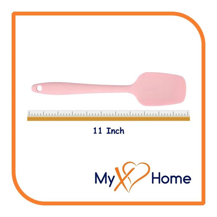 11" Pink Silicone Spoon/Spatula 1 Tool w/ 2 Uses (1 2 4 or 6 Tools) Image 4