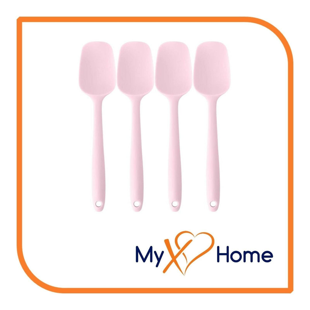 11" Pink Silicone Spoon/Spatula 1 Tool w/ 2 Uses (1 2 4 or 6 Tools) Image 7