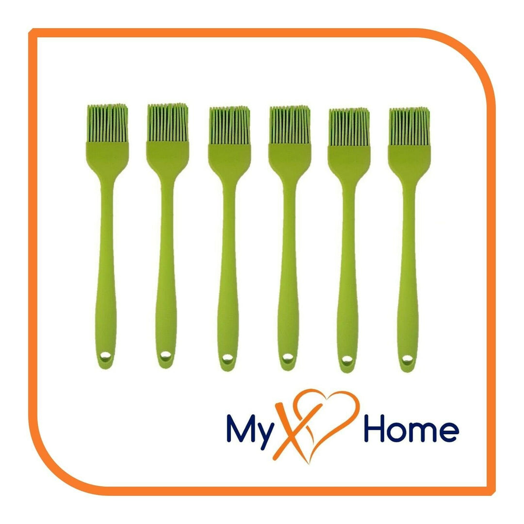 8" Green Silicone Basting Brush by MyXOHome (1 2 4 or 6 Brushes) Image 1