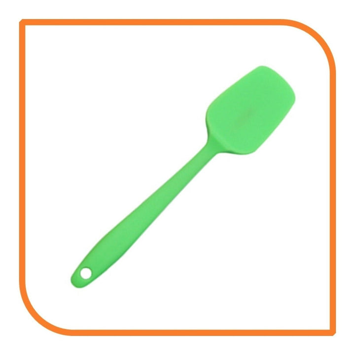 8" Green Silicone Spoon/Spatula 1 Tool w/ 2 Uses (1 2 4 or 6 Tools) Image 10