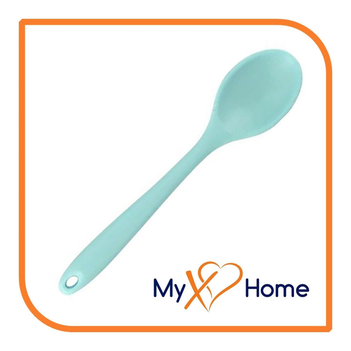 8" Pastel / Nordic Green Silicone Spoon by MyXOHome (1 2 4 or 6 Spoons) Image 2