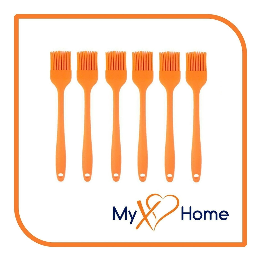 8" Orange Silicone Basting Brush by MyXOHome (1 2 4 or 6 Brushes) Image 4