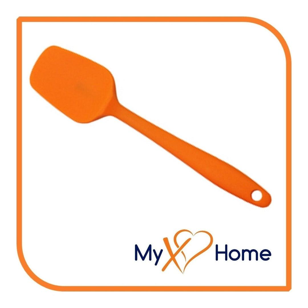 8" Orange Silicone Spoon/Spatula 1 Tool w/ 2 Uses (1 2 4 or 6 Tools) Image 7