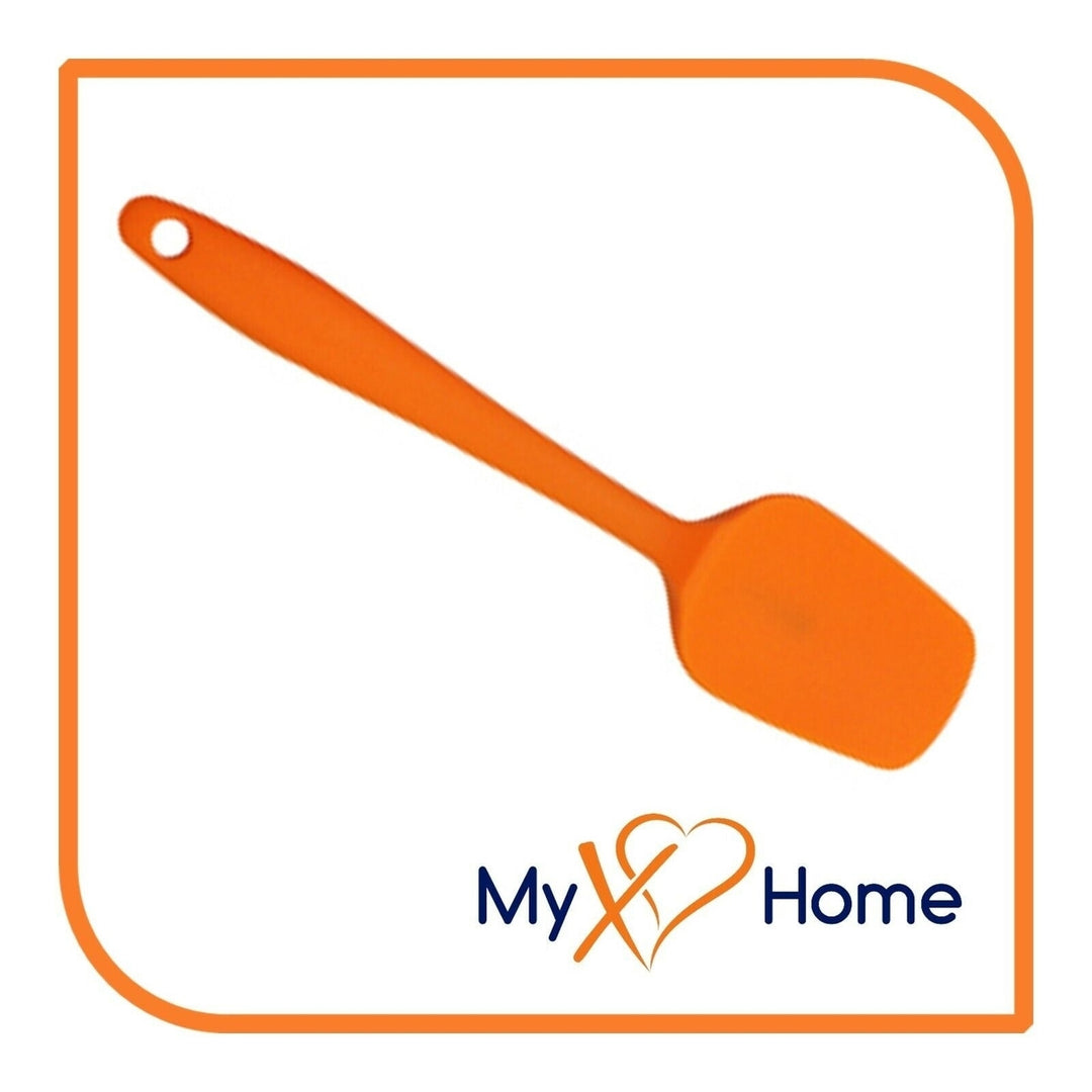 8" Orange Silicone Spoon/Spatula 1 Tool w/ 2 Uses (1 2 4 or 6 Tools) Image 8