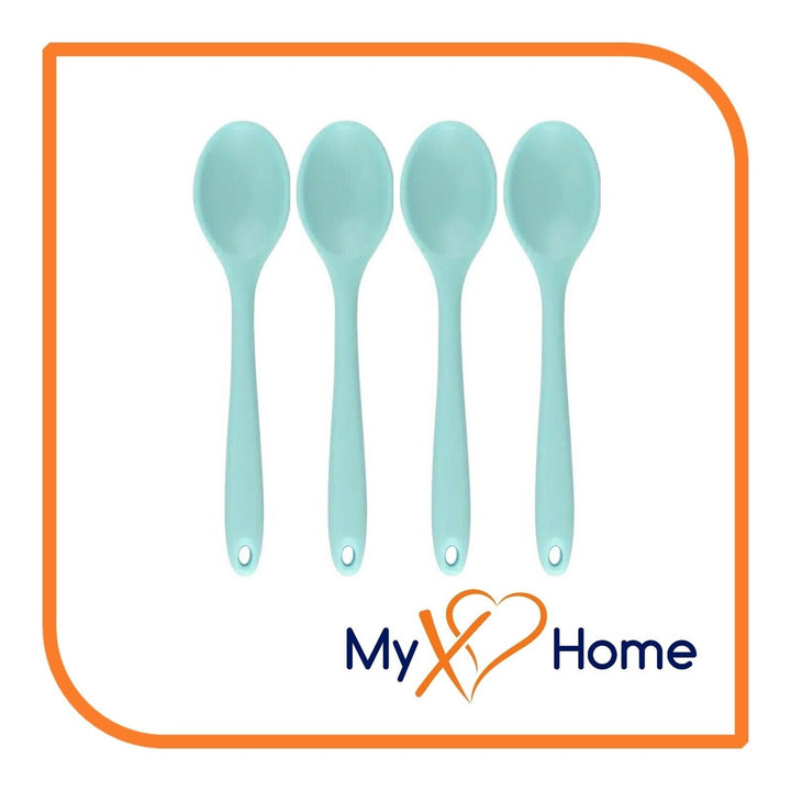 8" Pastel / Nordic Green Silicone Spoon by MyXOHome (1 2 4 or 6 Spoons) Image 7