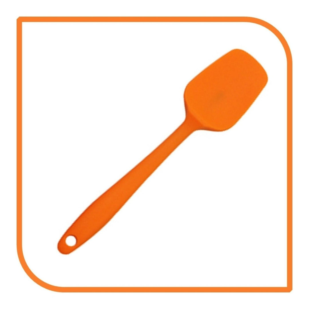 8" Orange Silicone Spoon/Spatula 1 Tool w/ 2 Uses (1 2 4 or 6 Tools) Image 10