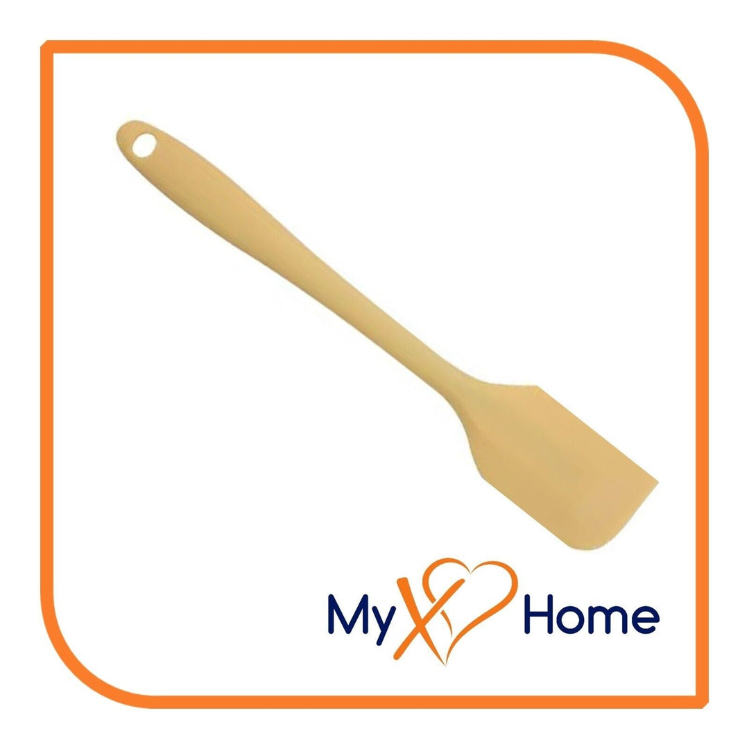 8" Pastel / Nordic Yellow Silicone Spatula by MyXOHome (1 2 4 or 6 Spatulas) Image 4