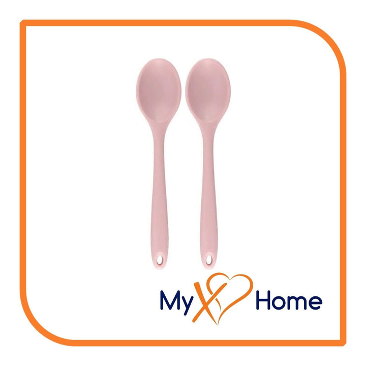 8" Pastel / Nordic Pink Silicone Spoon by MyXOHome (1 2 4 or 6 Spoons) Image 6