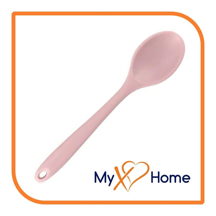 8" Pastel / Nordic Pink Silicone Spoon by MyXOHome (1 2 4 or 6 Spoons) Image 8