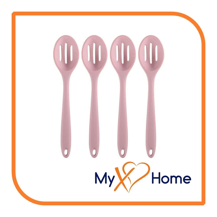 8" Pastel Pink Silicone Slotted Spoon by MyXOHome (1 2 4 or 6 Slotted Spoons) Image 7