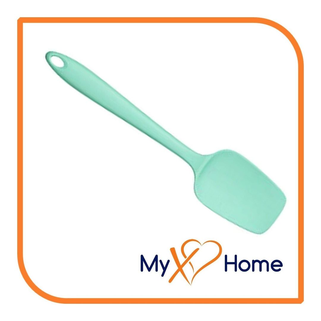 8" Pastel Green Silicone Spoon/Spatula 1 Tool w/ 2 Uses (1 2 4 or 6 Tools) Image 8