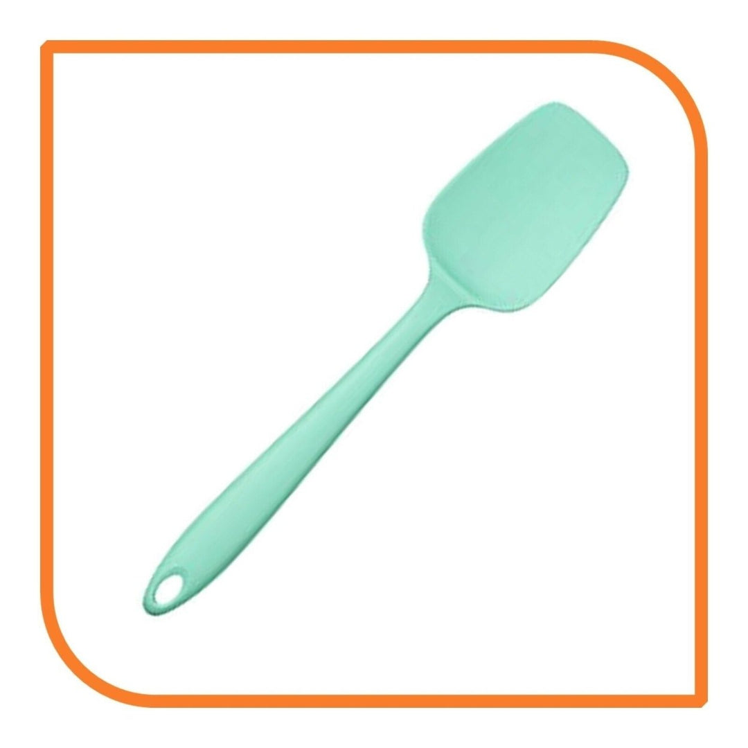 8" Pastel Green Silicone Spoon/Spatula 1 Tool w/ 2 Uses (1 2 4 or 6 Tools) Image 10