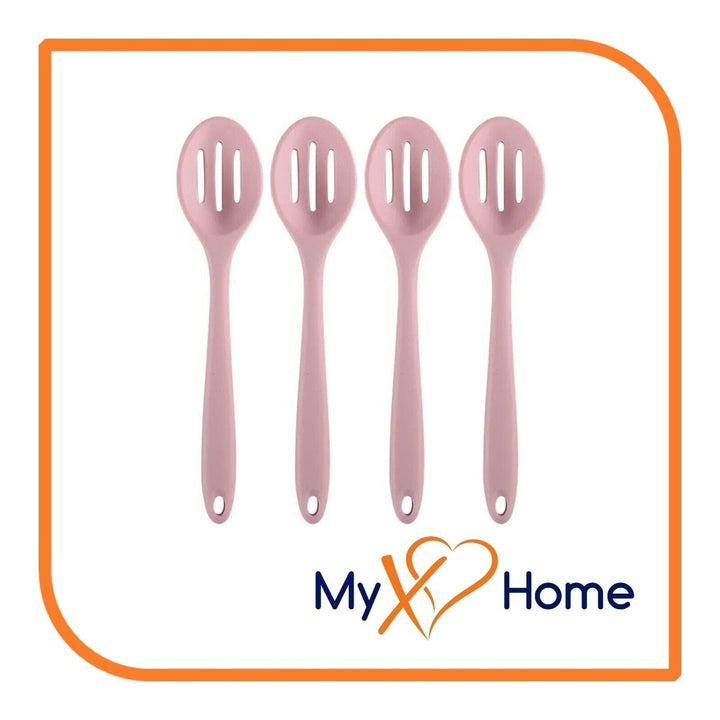 8" Pastel Pink Silicone Slotted Spoon by MyXOHome (1 2 4 or 6 Slotted Spoons) Image 10