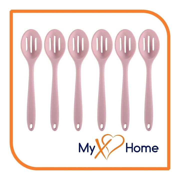 8" Pastel Pink Silicone Slotted Spoon by MyXOHome (1 2 4 or 6 Slotted Spoons) Image 11