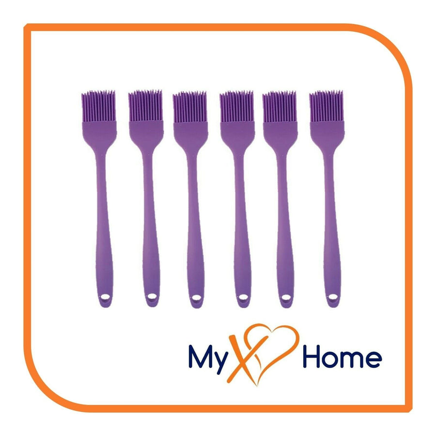 8" Purple Silicone Basting Brush by MyXOHome (1 2 4 or 6 Brushes) Image 1