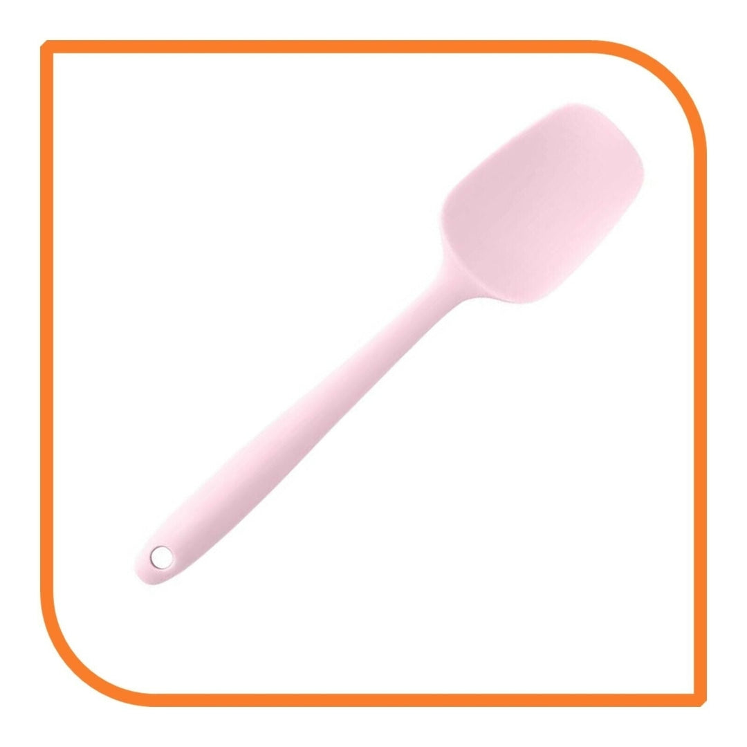 8" Pink Silicone Spoon/Spatula 1 Tool w/ 2 Uses (1 2 4 or 6 Tools) Image 10