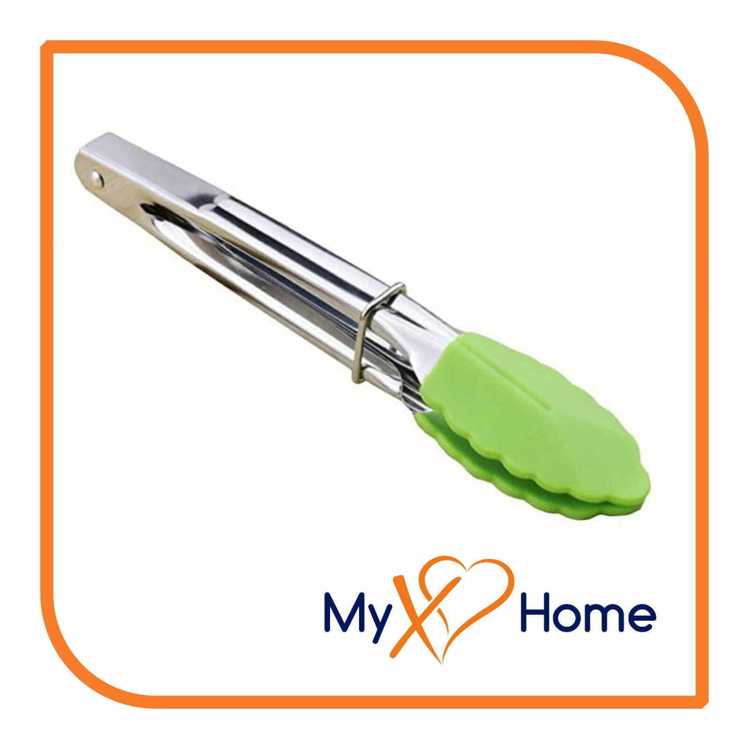 7" Green Silicone Tongs by MyXOHome (1 2 4 or 6 Tongs) Image 8