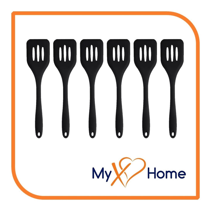 8" Black Silicone Slotted Turner by MyXOHome (1 2 4 or 6 Slotted Turners) Image 4