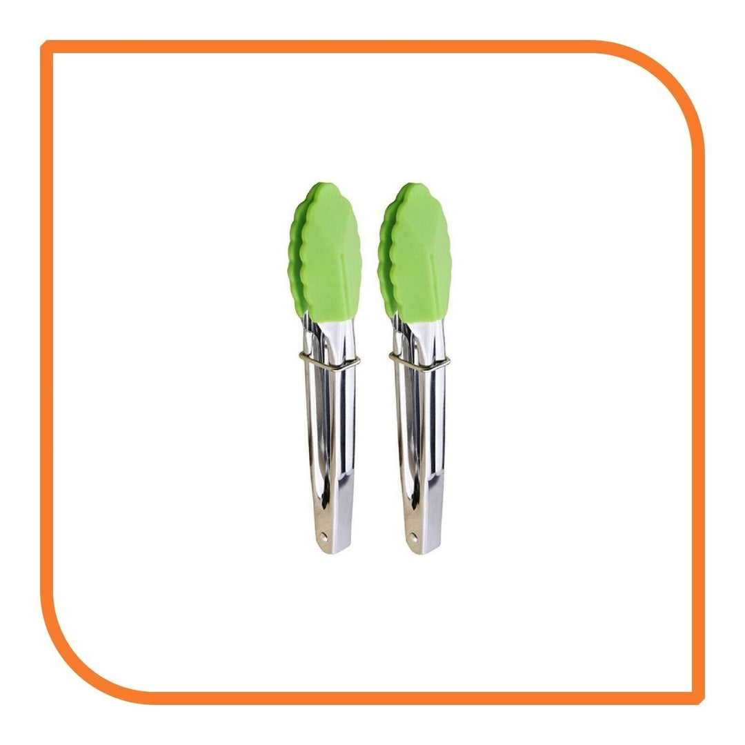 7" Green Silicone Tongs by MyXOHome (1 2 4 or 6 Tongs) Image 12