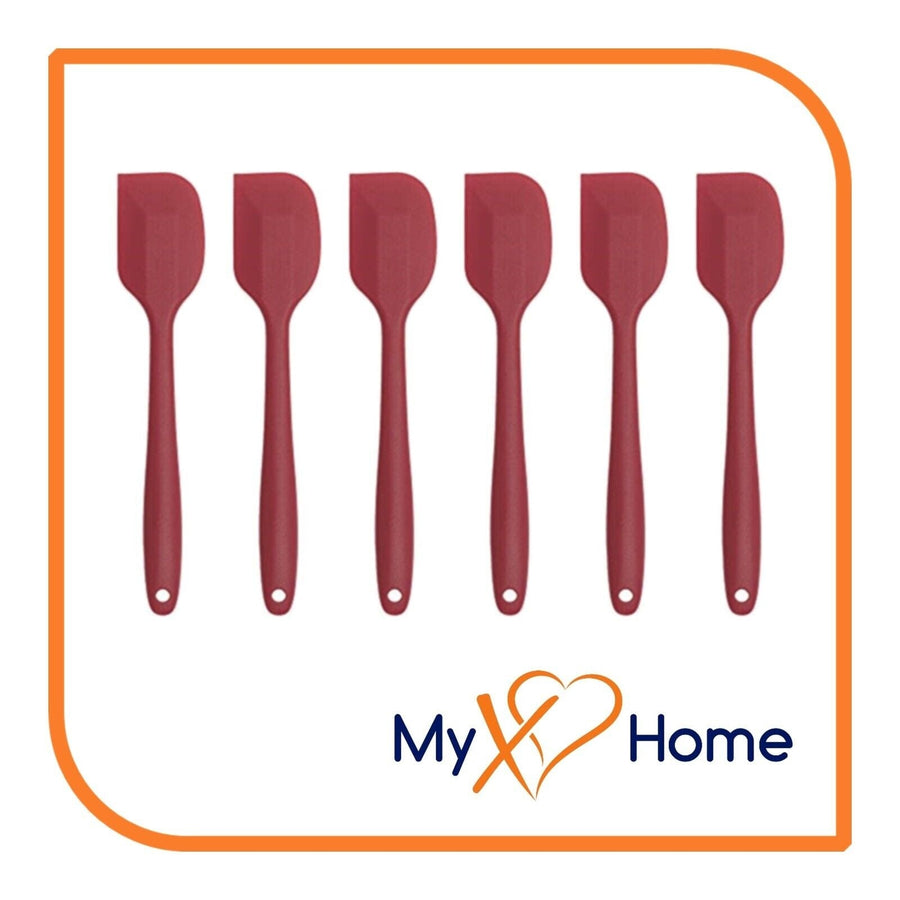 8" Burgundy Red Silicone Spatula by MyXOHome (1 2 4 or 6 Spatulas) Image 1