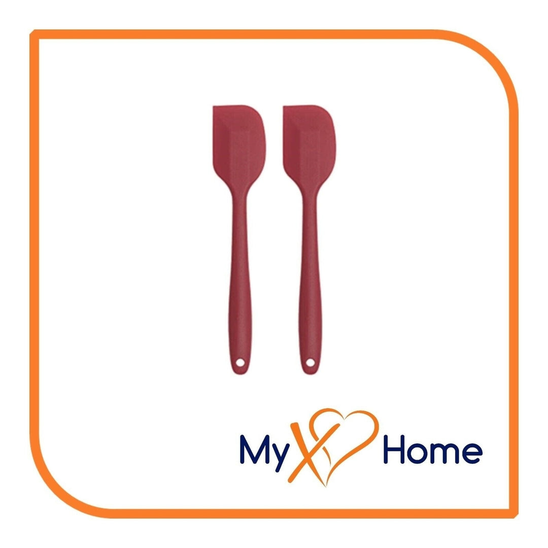 8" Burgundy Red Silicone Spatula by MyXOHome (1 2 4 or 6 Spatulas) Image 3