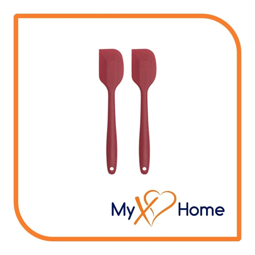 8" Burgundy Red Silicone Spatula by MyXOHome (1 2 4 or 6 Spatulas) Image 1