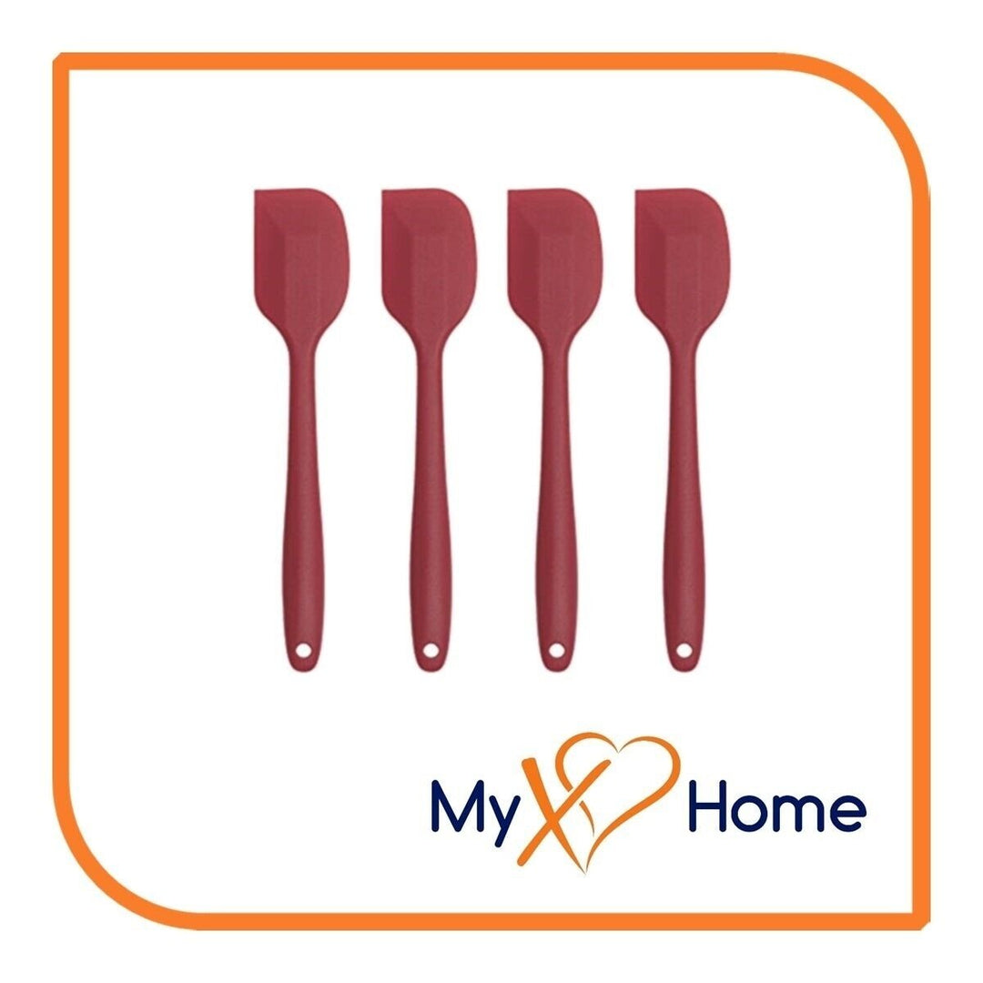 8" Burgundy Red Silicone Spatula by MyXOHome (1 2 4 or 6 Spatulas) Image 4