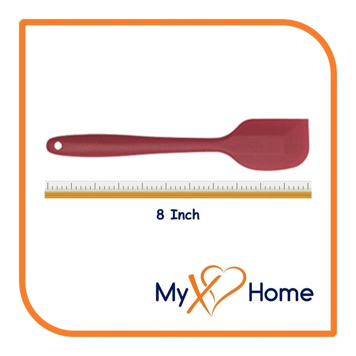 8" Burgundy Red Silicone Spatula by MyXOHome (1 2 4 or 6 Spatulas) Image 9