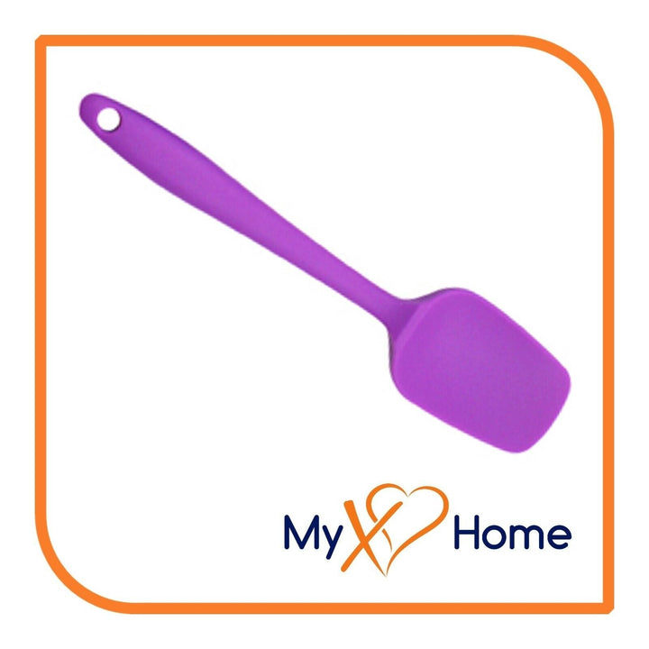 8" Purple Silicone Spoon/Spatula 1 Tool w/ 2 Uses (1 2 4 or 6 Tools) Image 8