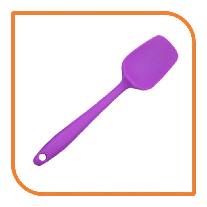 8" Purple Silicone Spoon/Spatula 1 Tool w/ 2 Uses (1 2 4 or 6 Tools) Image 10