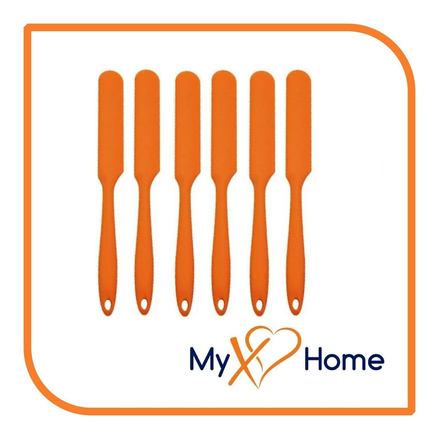 9.5" Orange Silicone Frosting Knife by MyXOHome (1 2 4 or 6 Frosting Knives) Image 1