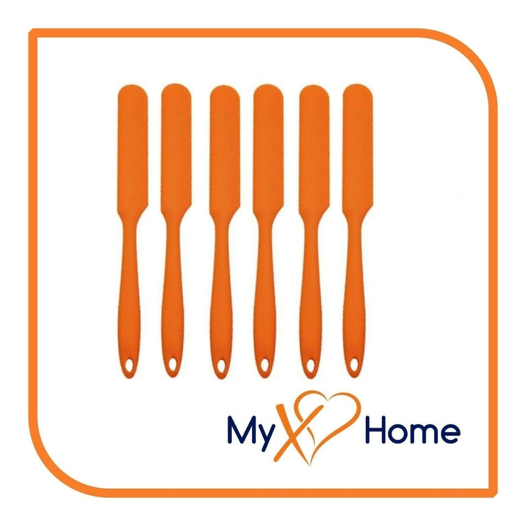 9.5" Orange Silicone Frosting Knife by MyXOHome (1 2 4 or 6 Frosting Knives) Image 4