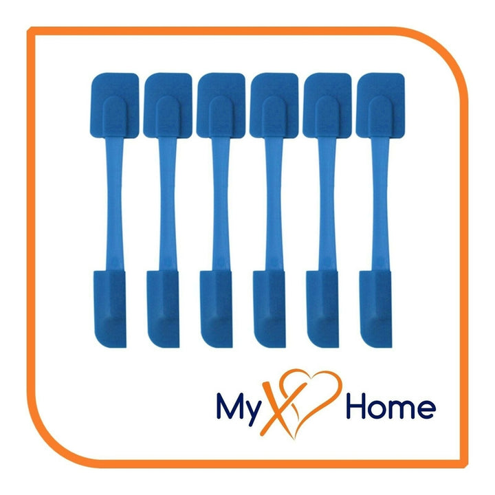 9.75" Blue Silicone Dual Sided Spatula by MyXOHome (1 2 4 or 6 Spatulas) Image 4