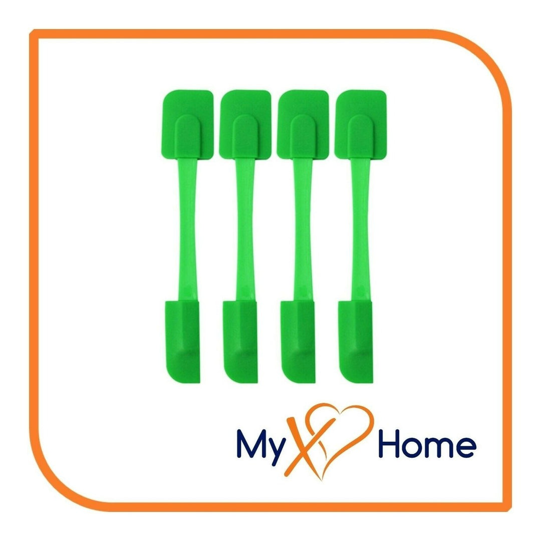 9.75" Green Silicone Dual Sided Spatula by MyXOHome (1 2 4 or 6 Spatulas) Image 1