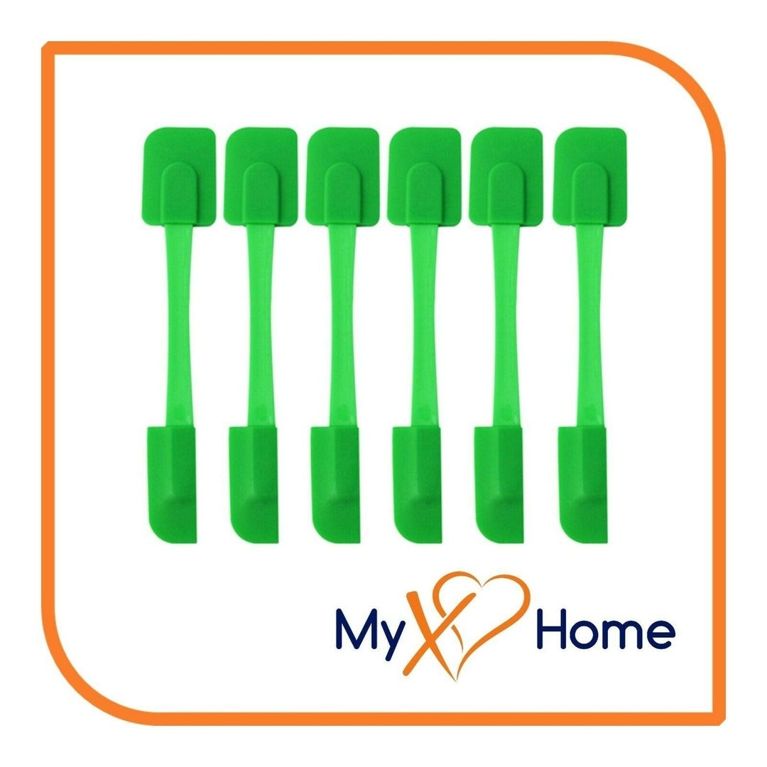 9.75" Green Silicone Dual Sided Spatula by MyXOHome (1 2 4 or 6 Spatulas) Image 4