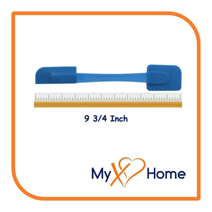 9.75" Blue Silicone Dual Sided Spatula by MyXOHome (1 2 4 or 6 Spatulas) Image 9