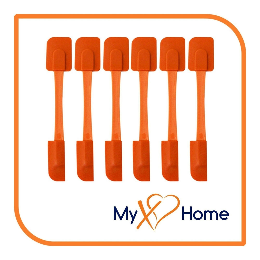 9.75" Orange Silicone Dual Sided Spatula by MyXOHome (1 2 4 or 6 Spatulas) Image 4