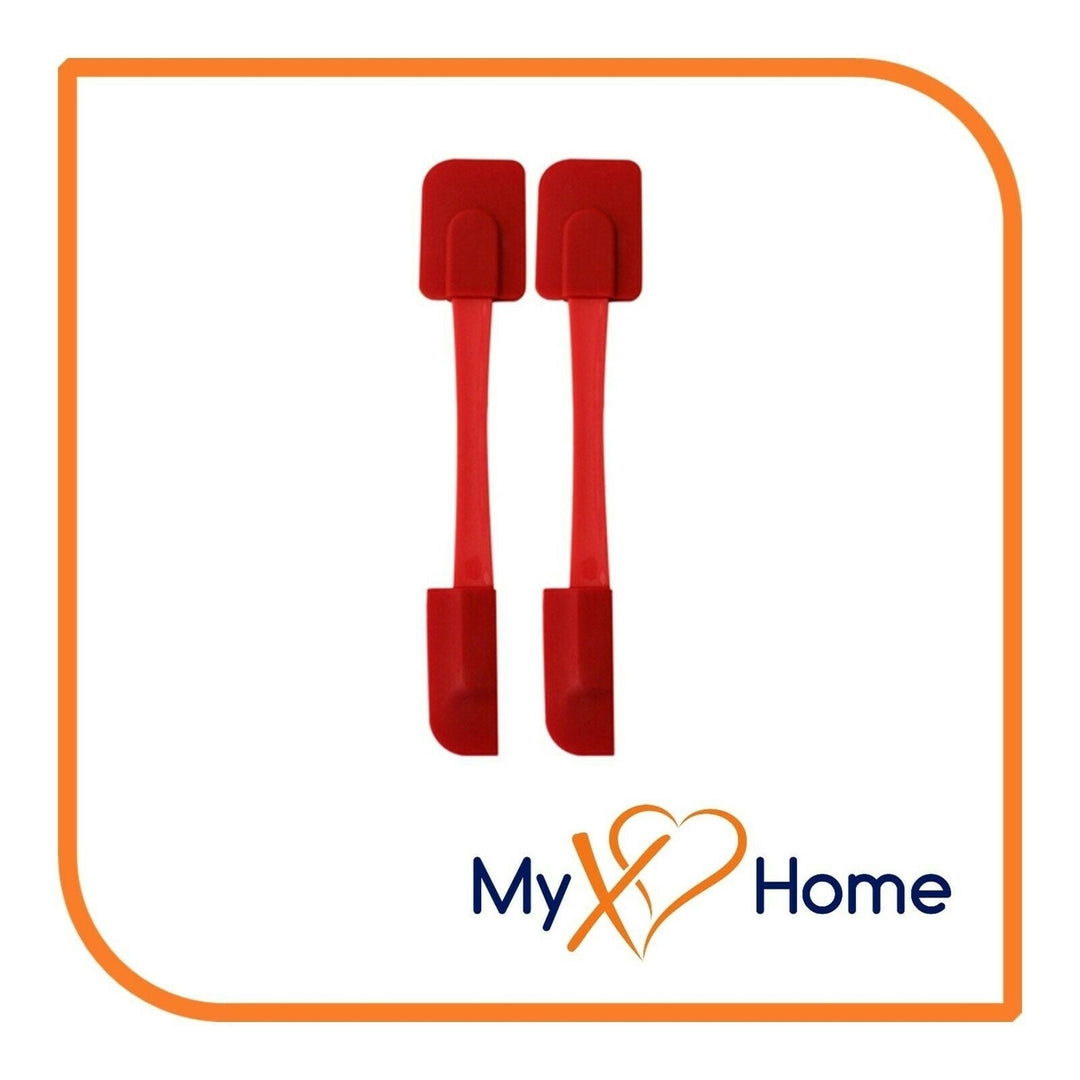 9.75" Red Silicone Dual Sided Spatula by MyXOHome (1 2 4 or 6 Spatulas) Image 3