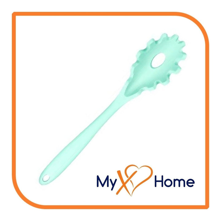 8-1/2" Pastel / Nordic Green Silicone Pasta Fork by MyXOHome Image 1