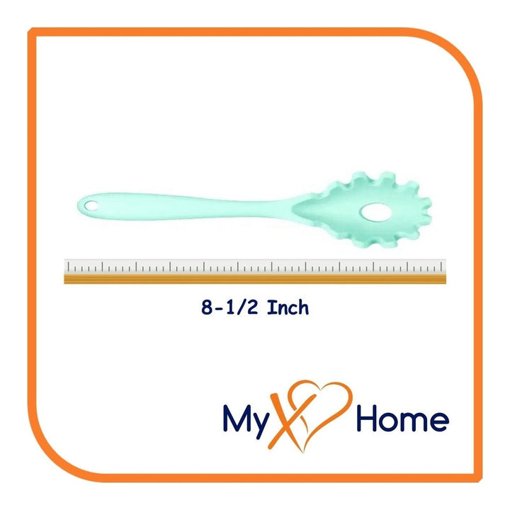 8-1/2" Pastel / Nordic Green Silicone Pasta Fork by MyXOHome Image 4