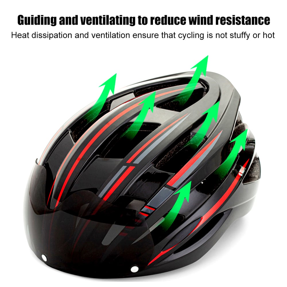 1Pcs Bike Helmet with Detachable Magnetic Goggles Mountain and Road Bicycle Helmets for Men Women Adult Cycling Helmets Image 2